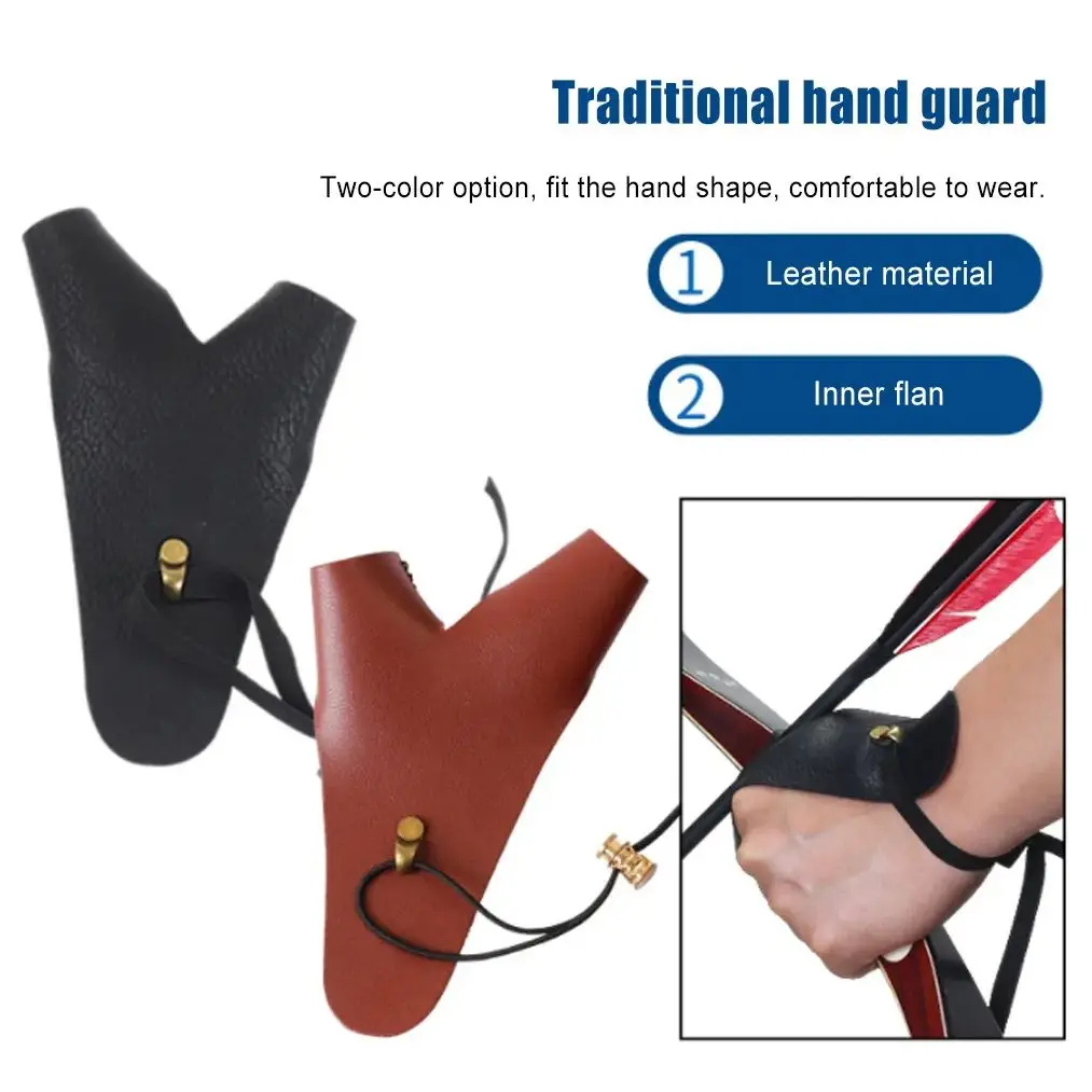 2 Fingers Sports Gloves Bracer Arrow Bow Shooting Supply Protective Guard Archer Hunting