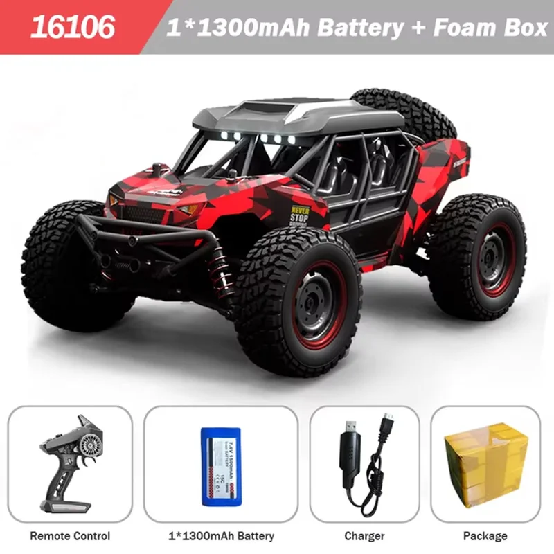 Scy16106 1:16 Rc Car Off Road Professional 2.4g High Speed Remote Control Car With Led Children Boy Toy Christmas Birthday Gifts 4