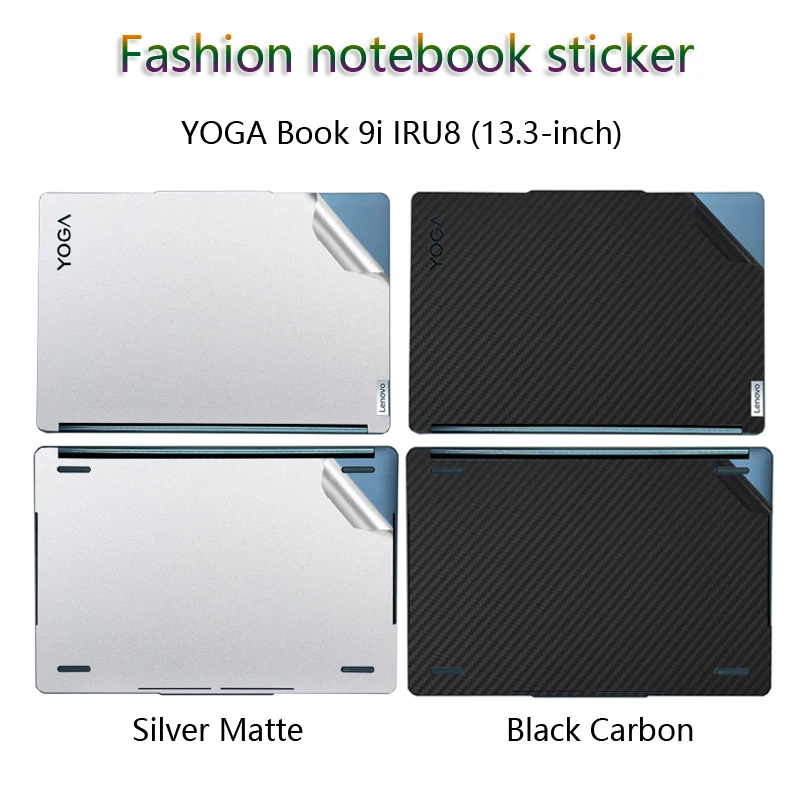Cover In Pelle Adesiva Per Lenovo Yoga Book 9I Iru8 Protezione In Vinile In Fibra Di Carbonio Per Laptop Da 13.3 Pollici