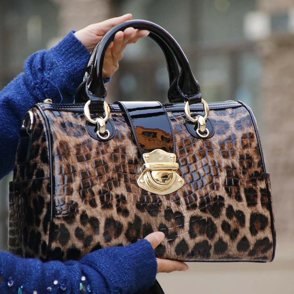 

Fashion Printed Genuine Leather Women Bag\Handbag Simple Female Tote Bag Real Leather Lady Shoulder Crossbody Bag Big