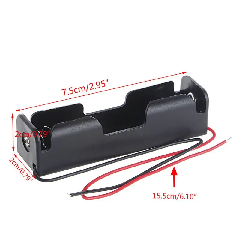5 Pcs 18650 Rechargeable Battery 3.7V Clip Holder Box for Case With Wire battery holder