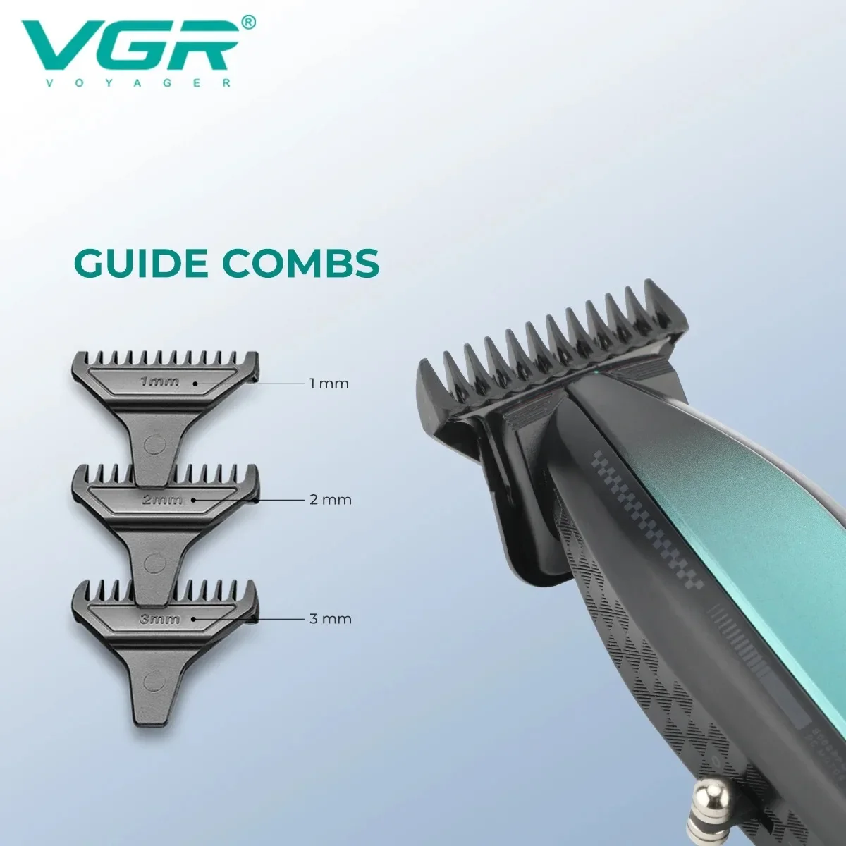VGR Professional Hair Trimmer Barber Hair Cutting Machine Rechargeable Clippers 9000 RPM LED Display Trimmer for Men V-992