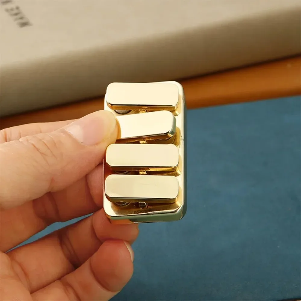 Fidget Toy Rectangular Fidget Press Seesaw Metal Mini Push Card Portable Toy Magnetic Papa Coin Decompression Handle Stress Reliever Toys