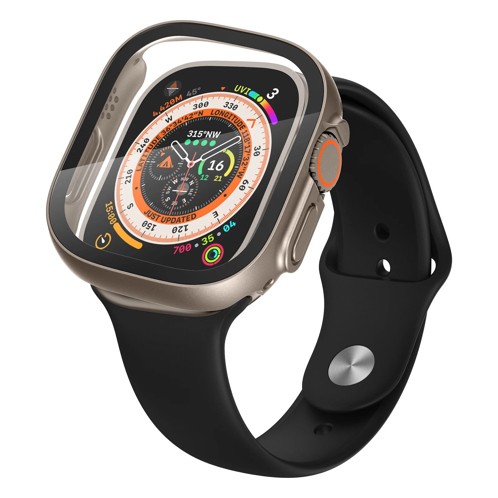 

Стекло + крышка для Apple Watch чехол 8 ultra 49 мм, аксессуары для iWatch, защита экрана, бампер для Apple watch 49 мм