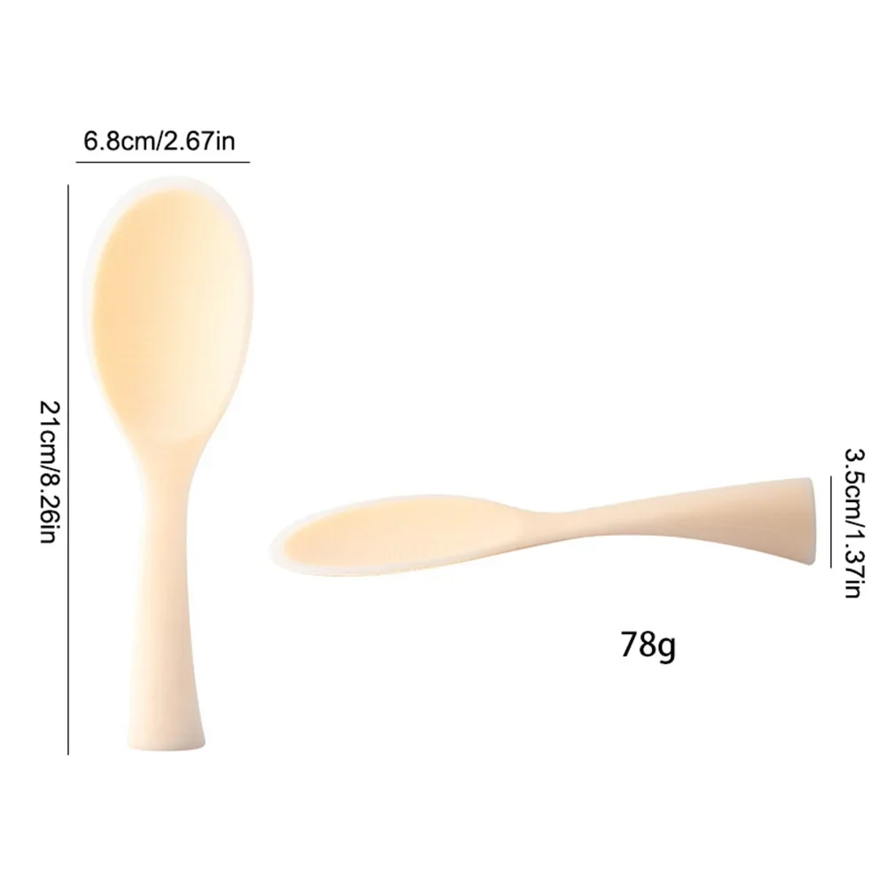 Non-Stick Standing Rice Shovel Silicone Handle Spoon Multifunctional Rice Scoop Cooker Spatula Tableware Kitchen Accessories