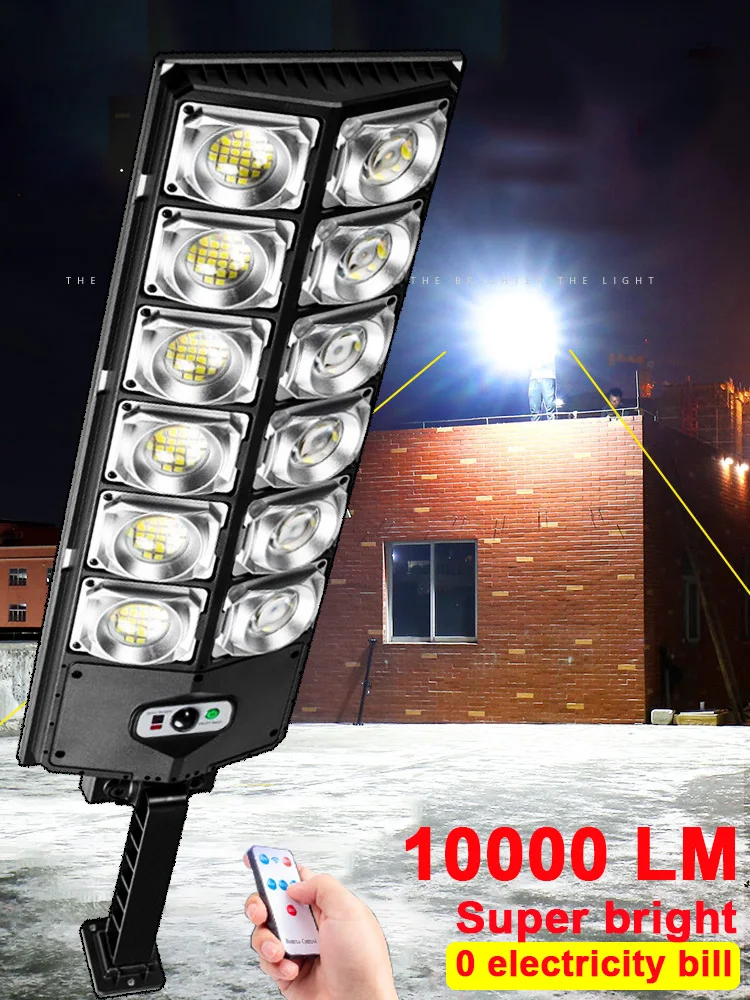 100000LM Solar Led Light Outdoor 880LED Solar Lamp Waterproof Garden Light Remote Control Street Lamps Built-in 32000mah Battery solar wall lights