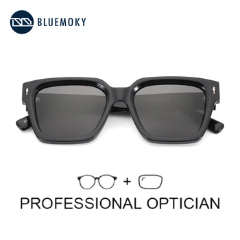 BLUEMOKY Taglia M Elegante Occhiali da sole da vista in acetato per uomo Occhiali da sole ottici polarizzati quadrati UV400 Tonalità progressive 1