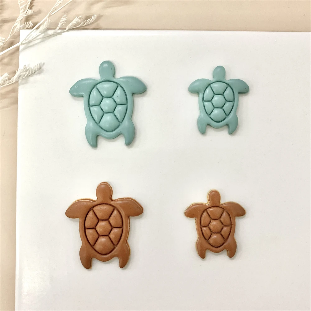 Embossed Turtle Polymer Clay Cutter Ocean Style Polymer Clay Mold Sea Turtle Shape Earrings Cutting Jewelry Molds Making Tools for Polymer Clay Cutter