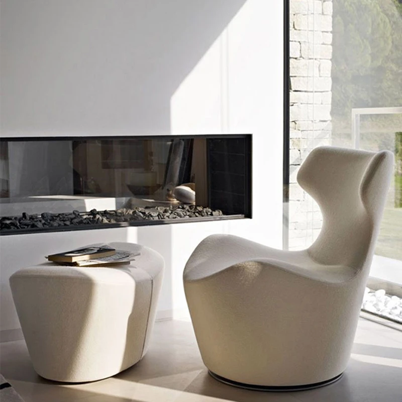 

Современные эргономичные стулья с высокой спинкой, подставка для ног, Роскошный дизайнерский шезлонг для комнаты, дизайнерское украшение для гостиной