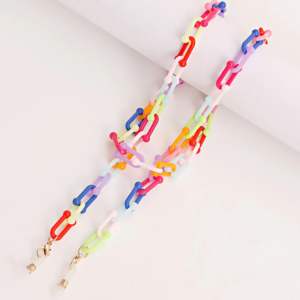 Neue Mode Gläser Kette Dual-use-Lanyard Böhmischen Bunte Perle Kette Anti-verloren Hals Kette Sonnenbrille Brillen Zubehör – Detail 3