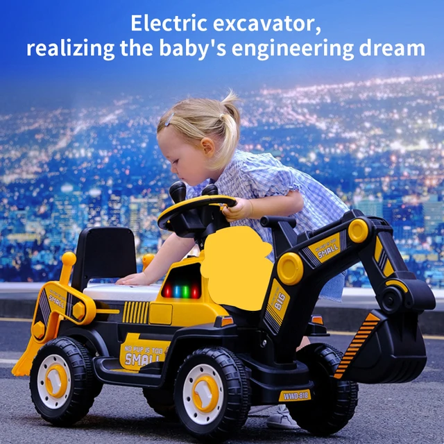 Children Electric Toy Car Excavator Can Be Remotely Controlled And Can Excavate Super Large Engineering Vehicle Kids Ride On Toy 4