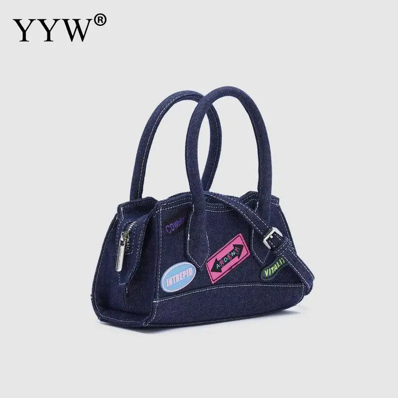 2023 New Casual Fashion Denim Women Bag Lady Handbags Shoulder Messenger Bag Vintage Shoulder Bags Women'S Tote Bag Cowboy Bags