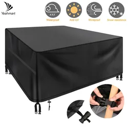 Durable Waterproof Garden Furniture Cover with Air Vent - Heavy - Duty UV and Wind Protection - 215X215X87cm