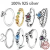 Brand new 925 silver Mickey Mouse and Minnie Mouse women's rings are suitable for women's fashion and exquisite ring jewelry 1