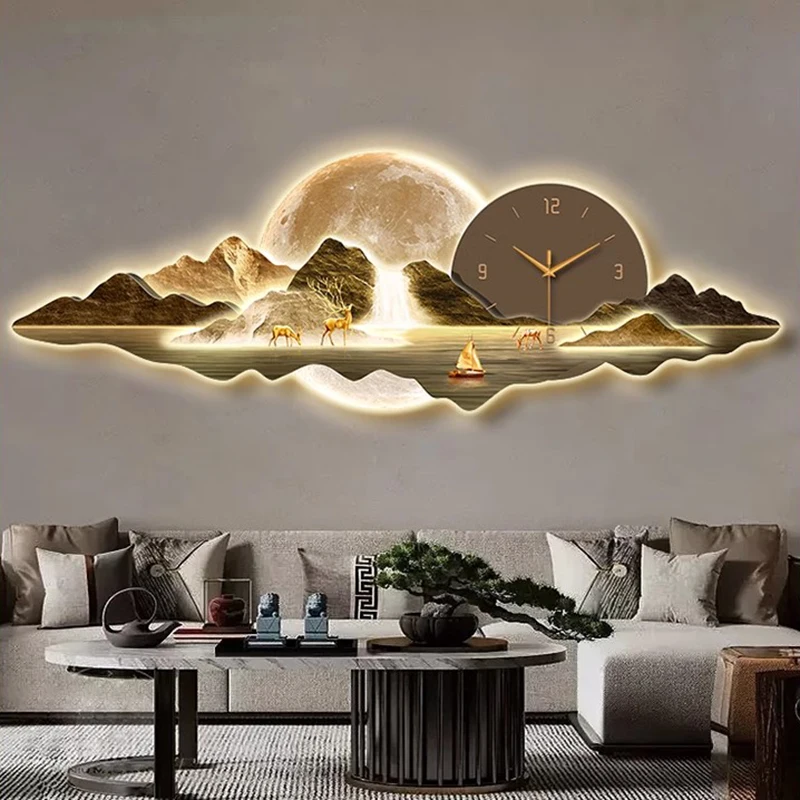 

Living Room Wall Clocks Art Mural Aesthetic Design Creative Wall Watch Silent Nordic Fashion Reloj De Pared Home Decoration