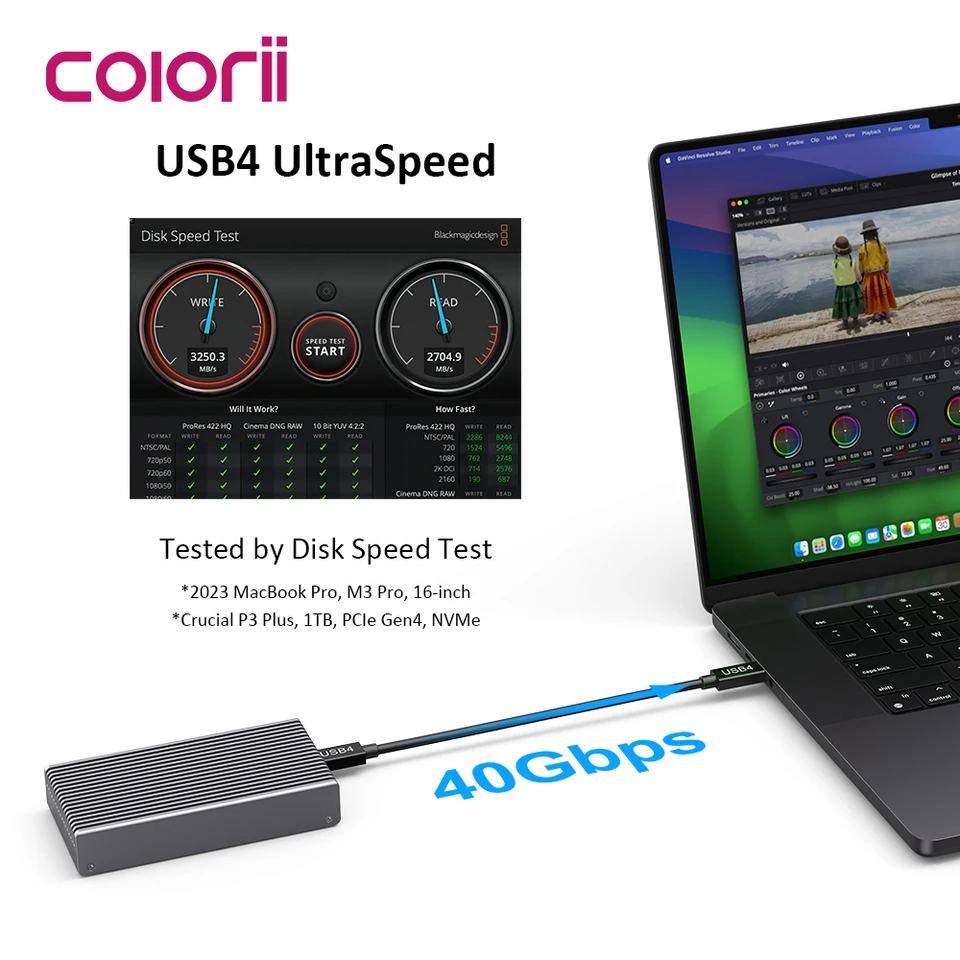 Carcasa Ssd M.2 Nvme Acasis De 80 Gbps Compatible Con Thunde