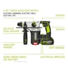 WORX WU388F 24mm cordless brushless /Rotary hammer power tools drill concrete/brick/professional/Impulse hammer 20V 2