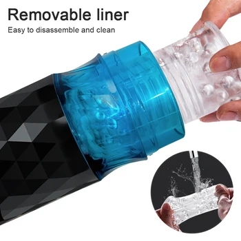 Automatic Telescopic Rotation Male Masturbator Cup Vagina Masturbation Sex Toys Real Doll Toy for Men Goods for Adults Piston