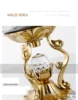 Luxury Copper Fruit Plate Living Room Restaurant Fruit Plate Creative Storage Tray Ornaments Art Glass Crafts Housewarming Gift 2