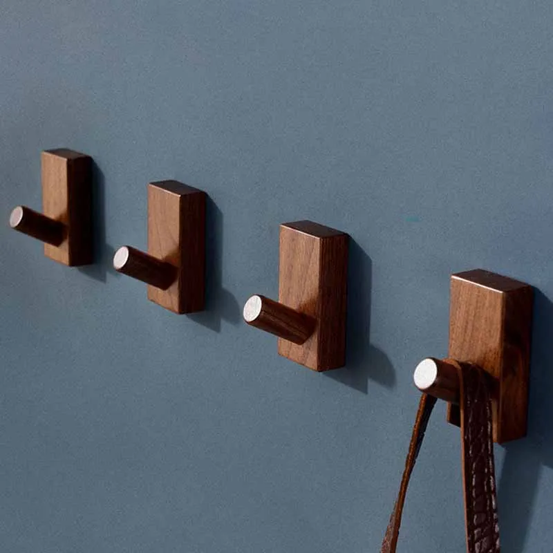 

Wooden Mini Coat Racks Space Saving Scarf Toy Bag Organizers Hanger Hooks Multifunction Wardrobe Bedroom Clothes Storage Hangers