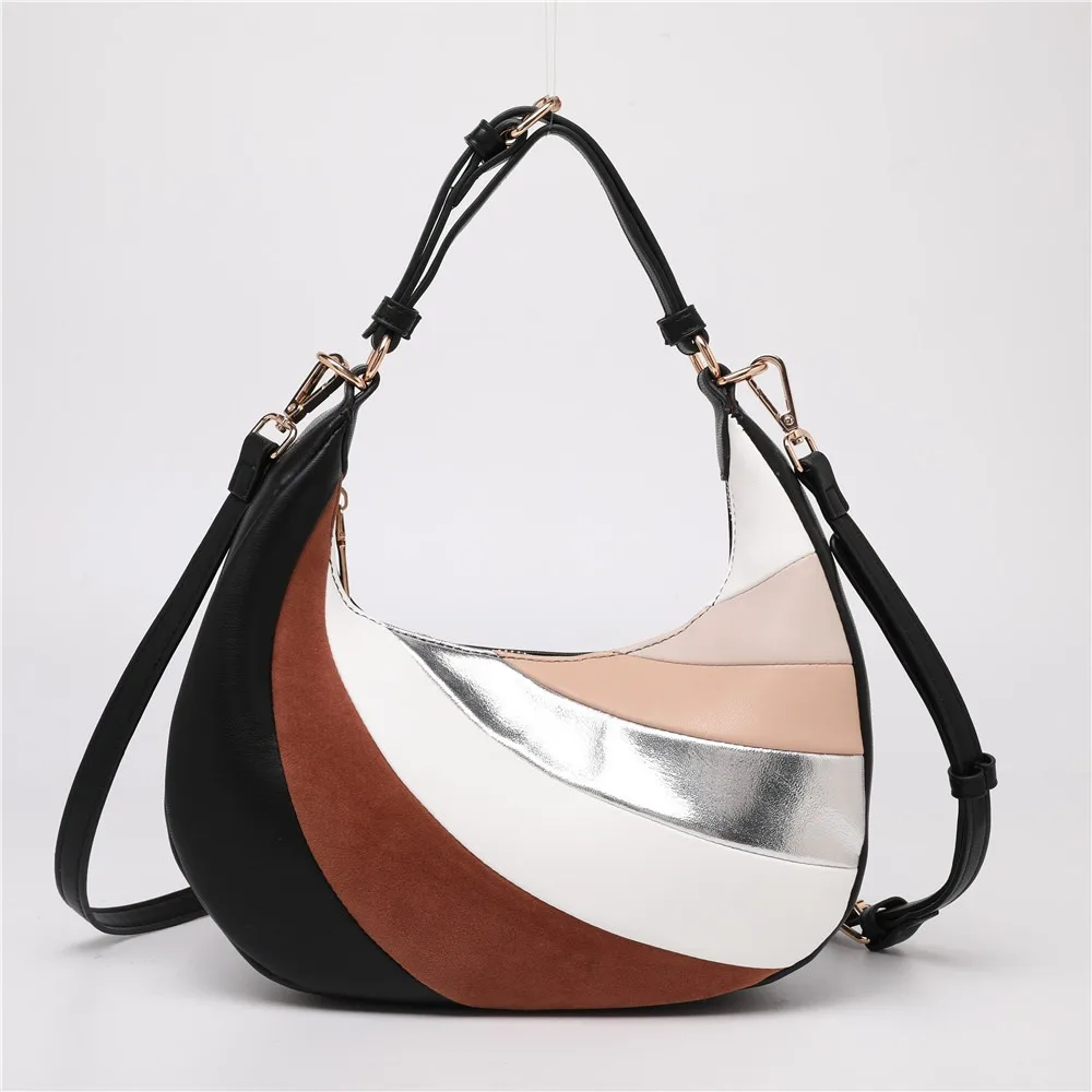 

Handheld Dumpling Bag for Women Luxury Designer Stitched Tote Bag 2024 Fashion Trend One Shoulder Crossbody Envelope Diesel Bag