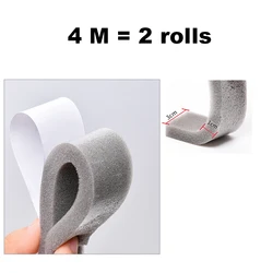 Premium Adhesive PU Foam Seal Strip - Soundproof, Weatherproof & Anti-Collision Protection for Doors, Windows & Furniture (1x3cm)