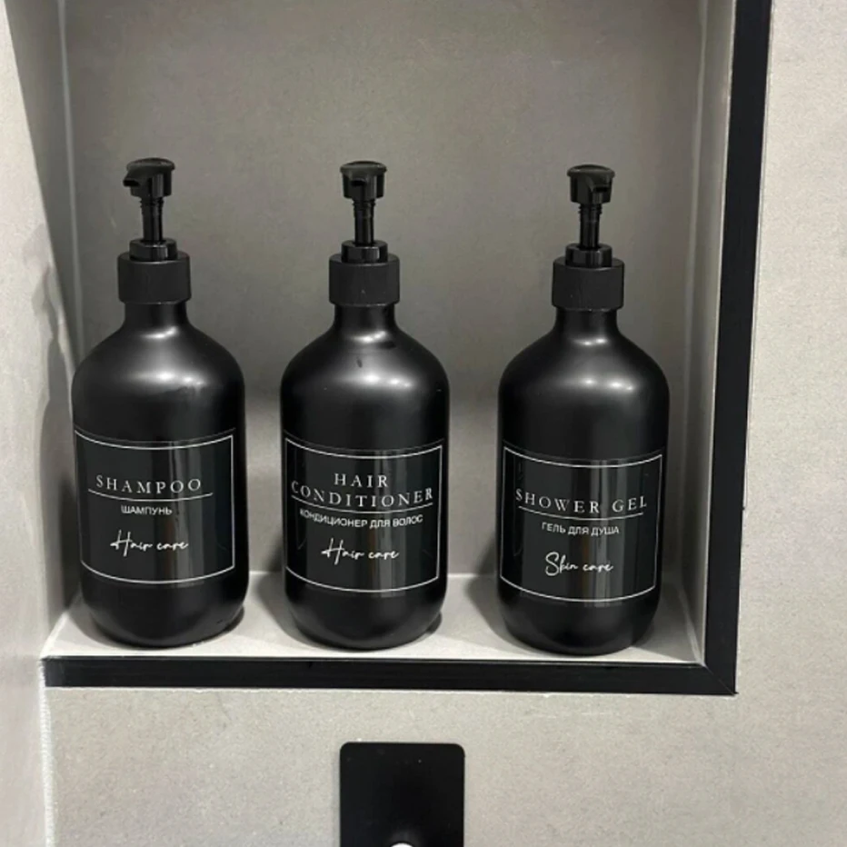 Soap Dispenser 500ml/16oz Refillable Shampoo Dish Soap Bottles Minimalist Black Lotion Bottle for Bathroom/Kitchen shampoo dispenser soap dispenser bottle