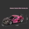 Mini Toy 1/43 Scale RC Racing Difting Car 2.4G RTR with LED lights Remote Control Electric High Speed Car Model Gifts for Boys 2