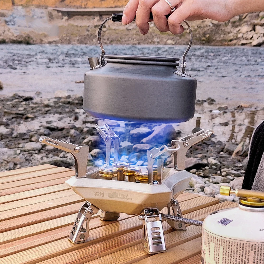 

Outdoor Camping 16800W High Power Metal Stoves Portable Picnic BBQ Furnace Foldable Stove with Storage Bag Water Boiling Cooking