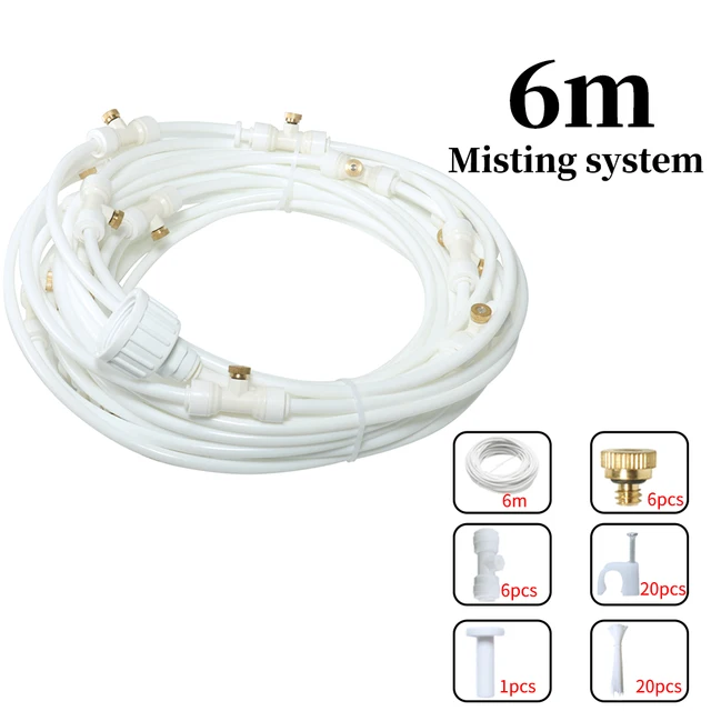 6 Méter Kültéri Hűtő Terasz Maging Rendszer Ventilátor Hűvösebb Víz Köd Kerti Tömlő Spray -Készlet Ködös Öntöző Sprinkler - Image 5