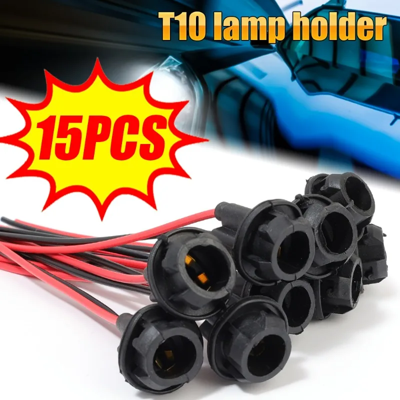 Car T10 Lamp Holder Rubber Light Bulb Socket Connector Holder Extension LED Lamp Bulb Base Holder Wire Adapter for T10 W5W 147