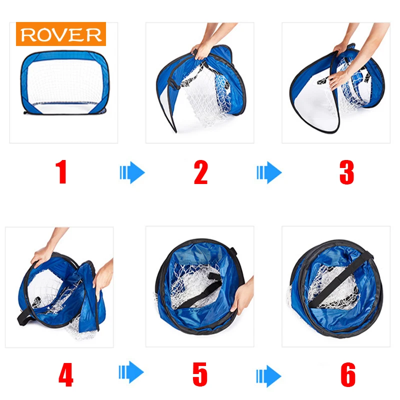 Foldable Football Goal Nylon Soccer Goal Kids and Adults Football Target Net for Playground Backyard Indoor Outdoor Training