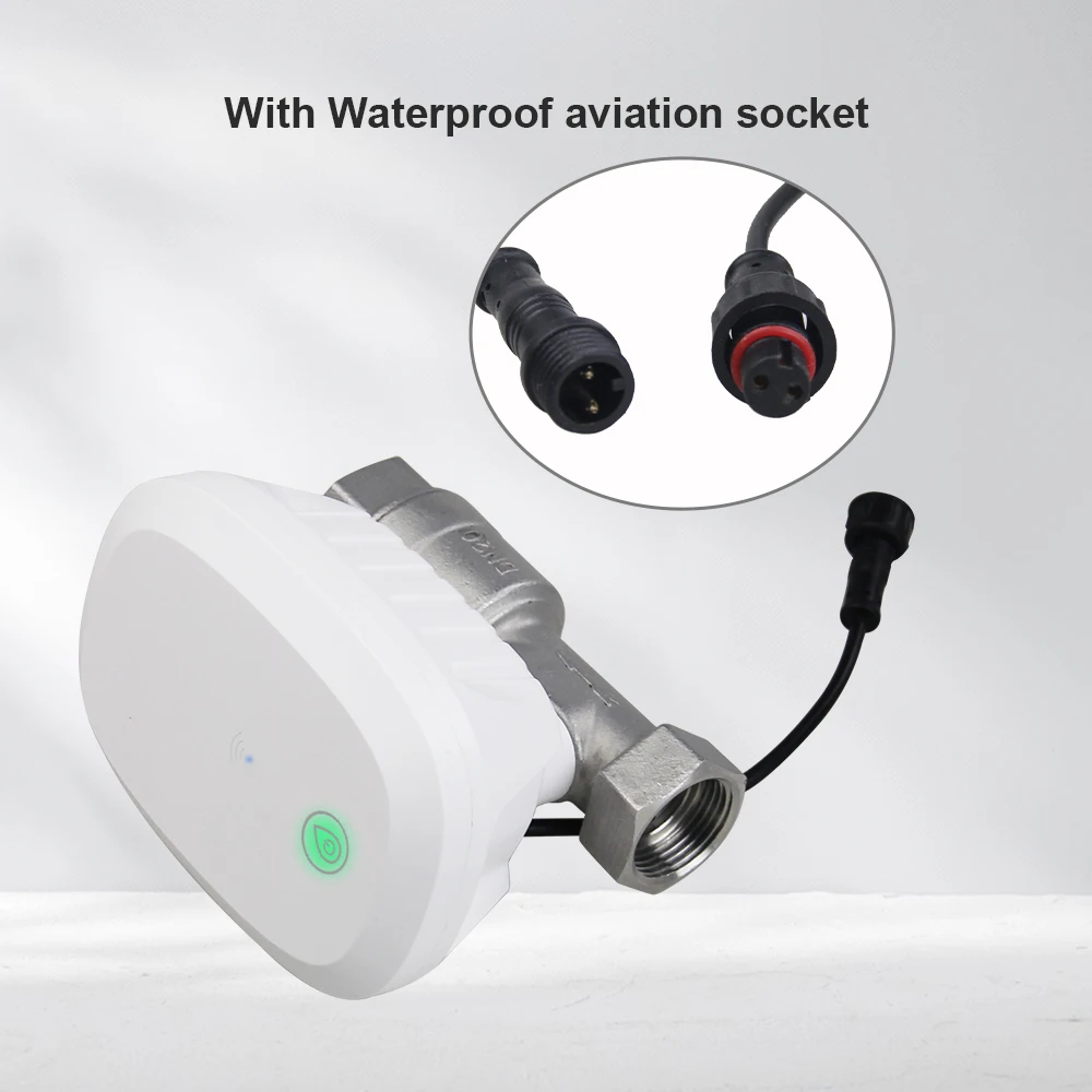 Tuya Smart WiFi Valvola dell'acqua Flusso d'acqua e contatore dell