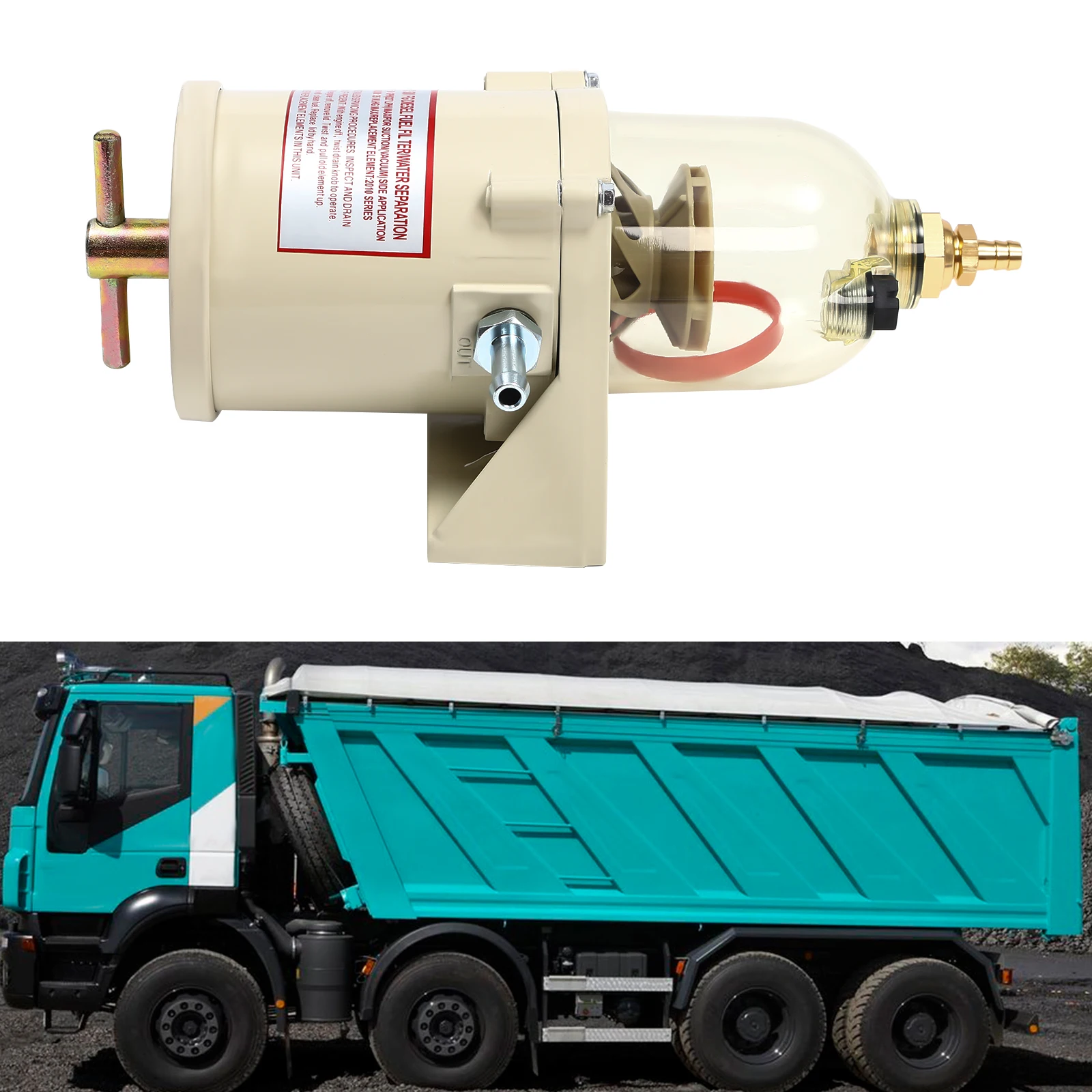 Öl-Wasser-Abscheider, Dieselkraftstofffilter, Wasserabscheider, 500 FG, 500 FH, Diesel für Boot, LKW, Benzin, Racor, Filter, Öl-Wasser-Werkzeug – Detail 5