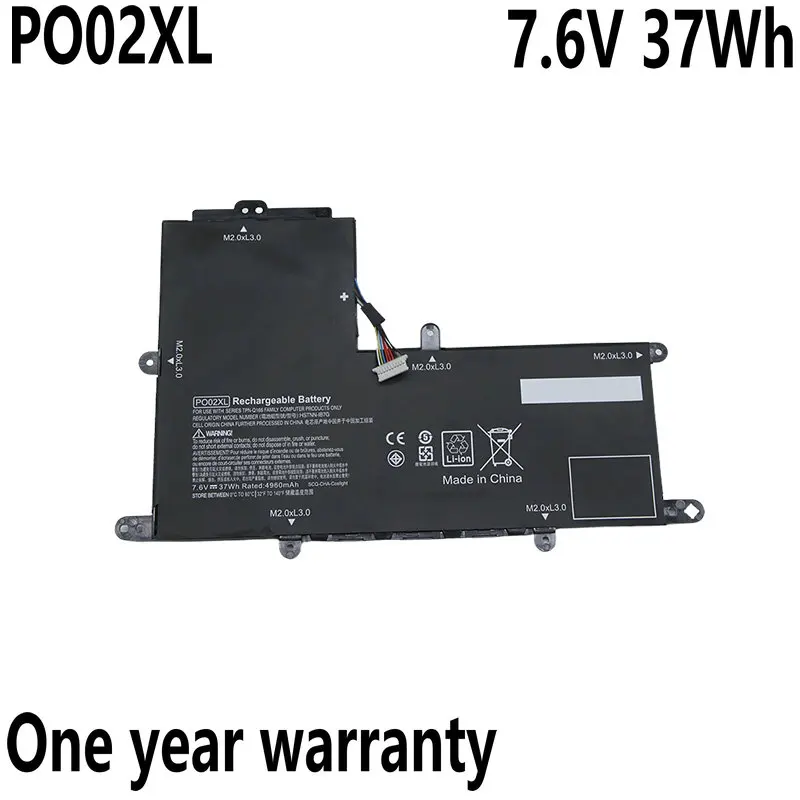 

7.6V 37Wh PO02XL Laptop Battery For HP Stream 11-R 11-AH 11-AK 11-Y 11 Pro G2 G3 G4 G5 11-R015WN 11-R014WM HSTNN-DB7G