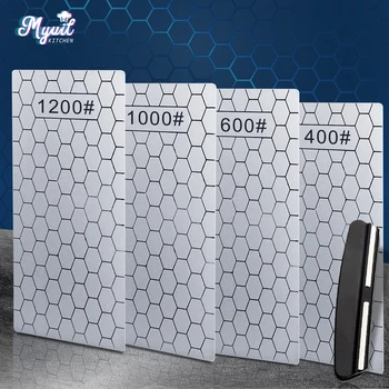 Diamond Knives Sharpening Stone 400# 1000# 600# Grindstone Knife Sharpener Ultra-thin Honeycomb Surface Whetstone Set 1