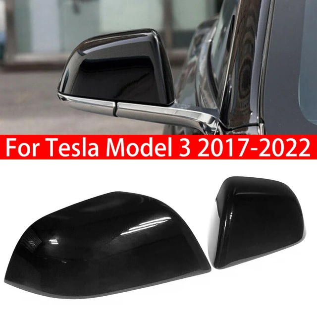 Fit For Tesla Model 3 2017-2022 Gloss Black Outside Door Handle Cover Trim  4pcs