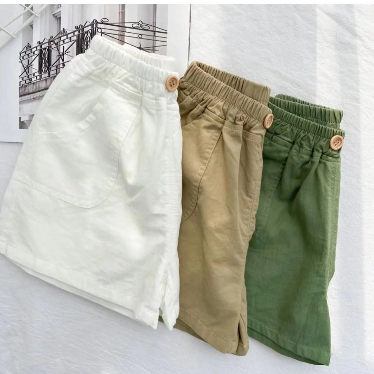 New Children's Summer Pure Cotton Thin Shorts Boys Casual Pants Baby Cotton Linen Breathable Outside To Wear