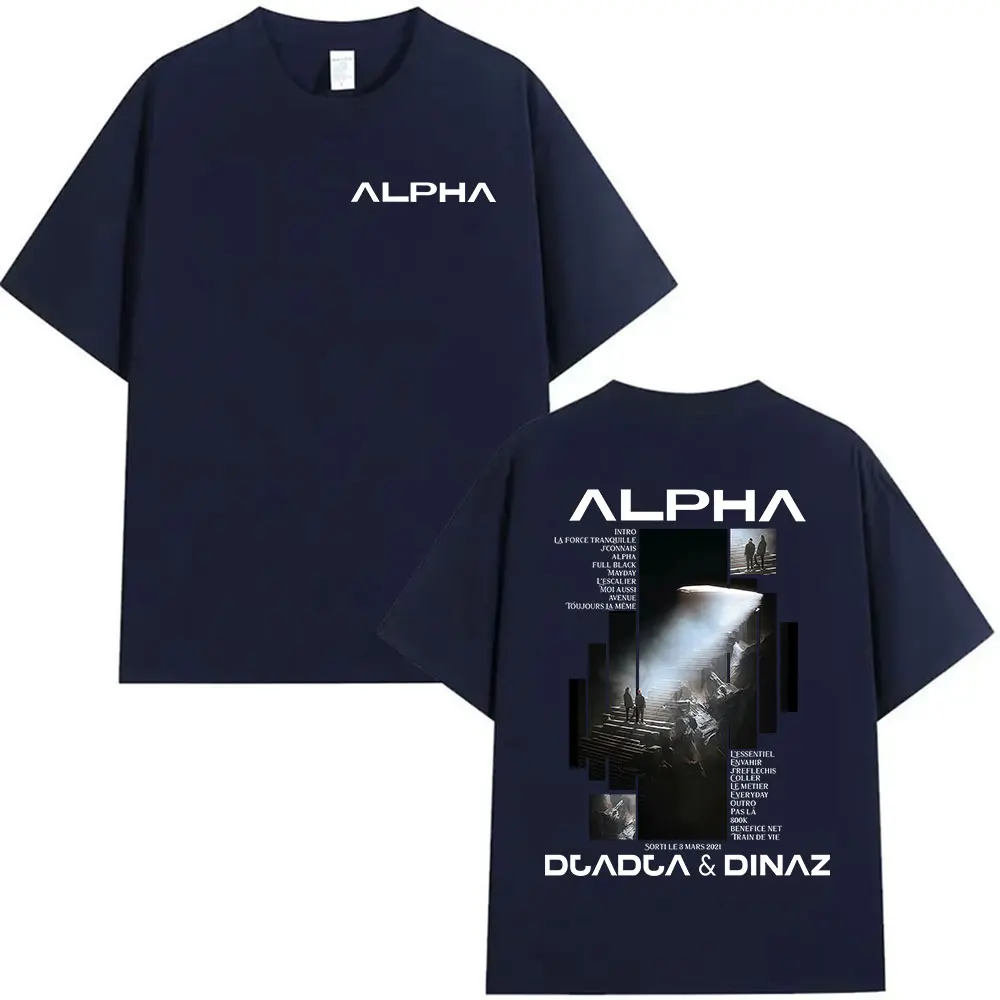 Rapper Alpha Djadja & Dinaz Album 2026 Grafik-T-Shirts Herren Hip-Hop Gothic Kurzarm-T-Shirt Reine Baumwolle T-Shirt Streetwear – Detail 9