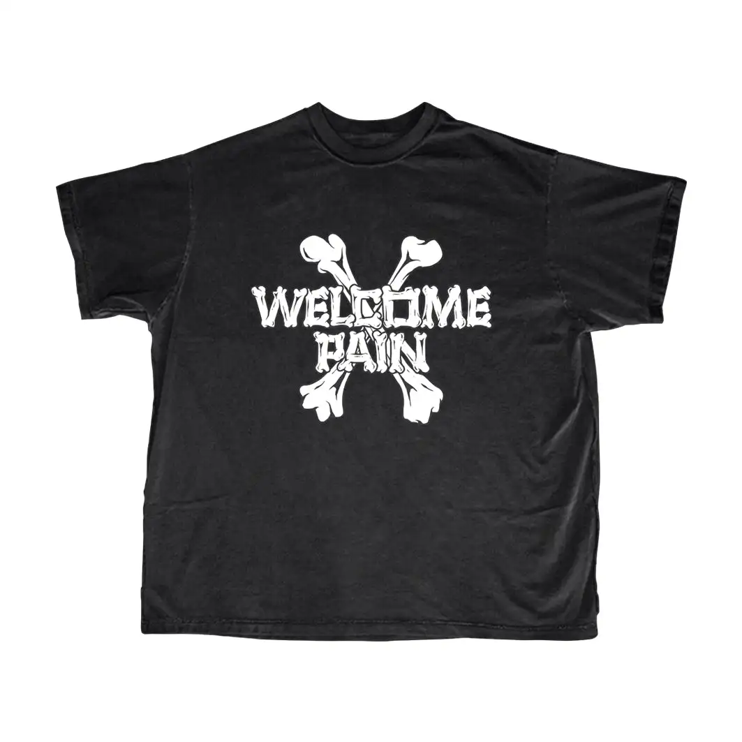 WELCOME PAIN T Shirt Men Women Gym Sportswear Clothing Welcome pain Fitness Training Streetwear Workout Top Tee