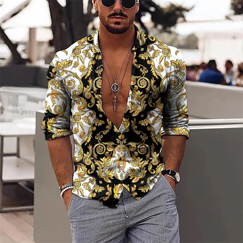Hot selling fashion leopard print men's shirt top sapphire purple