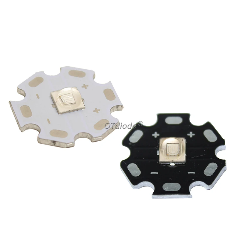 1 pcs epileds 5050 xml 10 w uv 보라색 365nm 395nm 12mm14mm 16mm 20mm pcb 보드에 에미 터 램프 빛 3.4-3.8 v 2800ma 주도