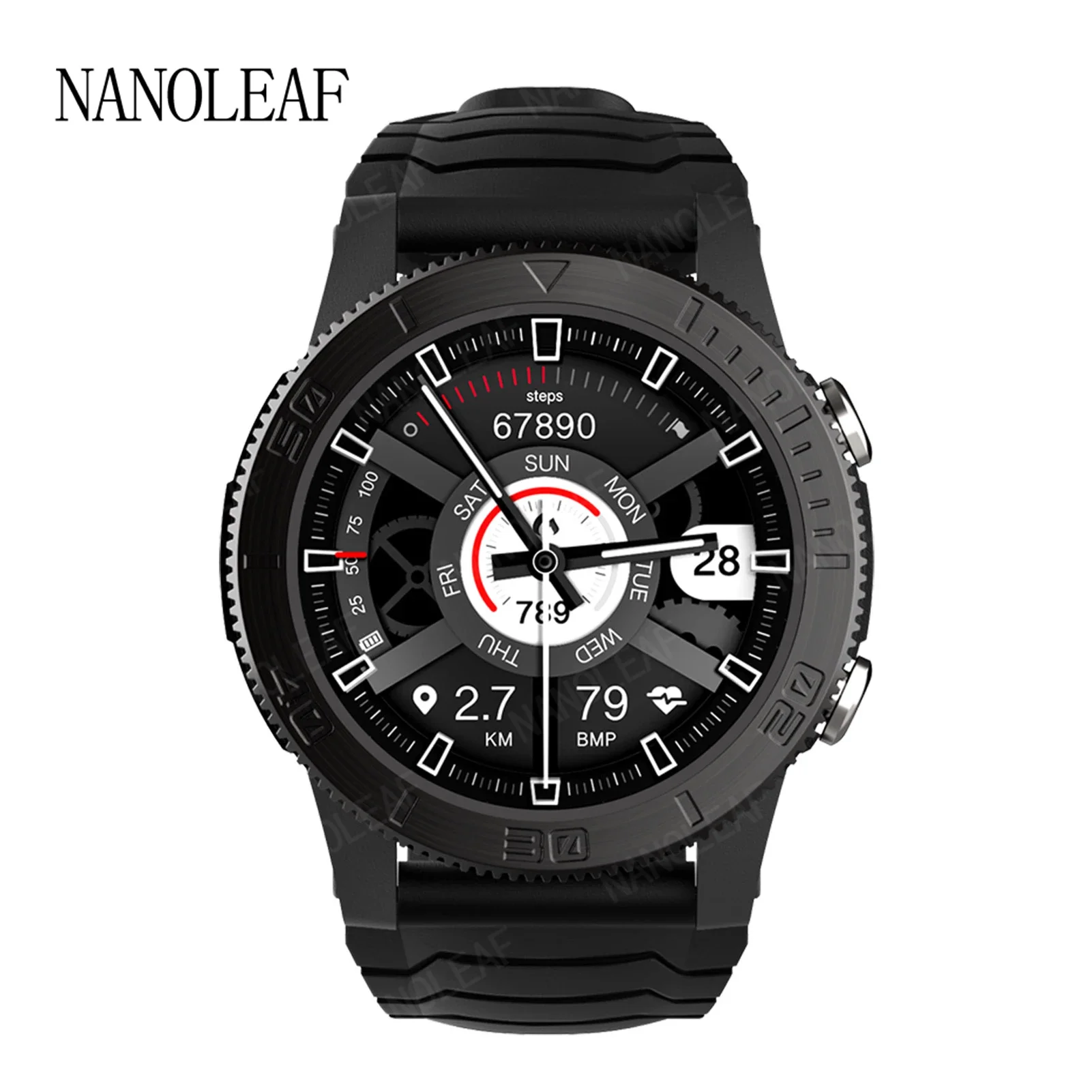 Cool Smart Watch Design Men's Sports Goal Setting With Compass Breathing Training Sleep Monitoring Multifunctional Wristwatches 