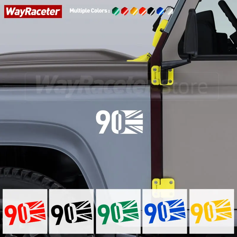 Riflettente Car Side Fender Wing Sticker Body Window Union Jack 90 110 130 Decalcomania Grafica In Vinile Per Land Rover Defender L663 L316
