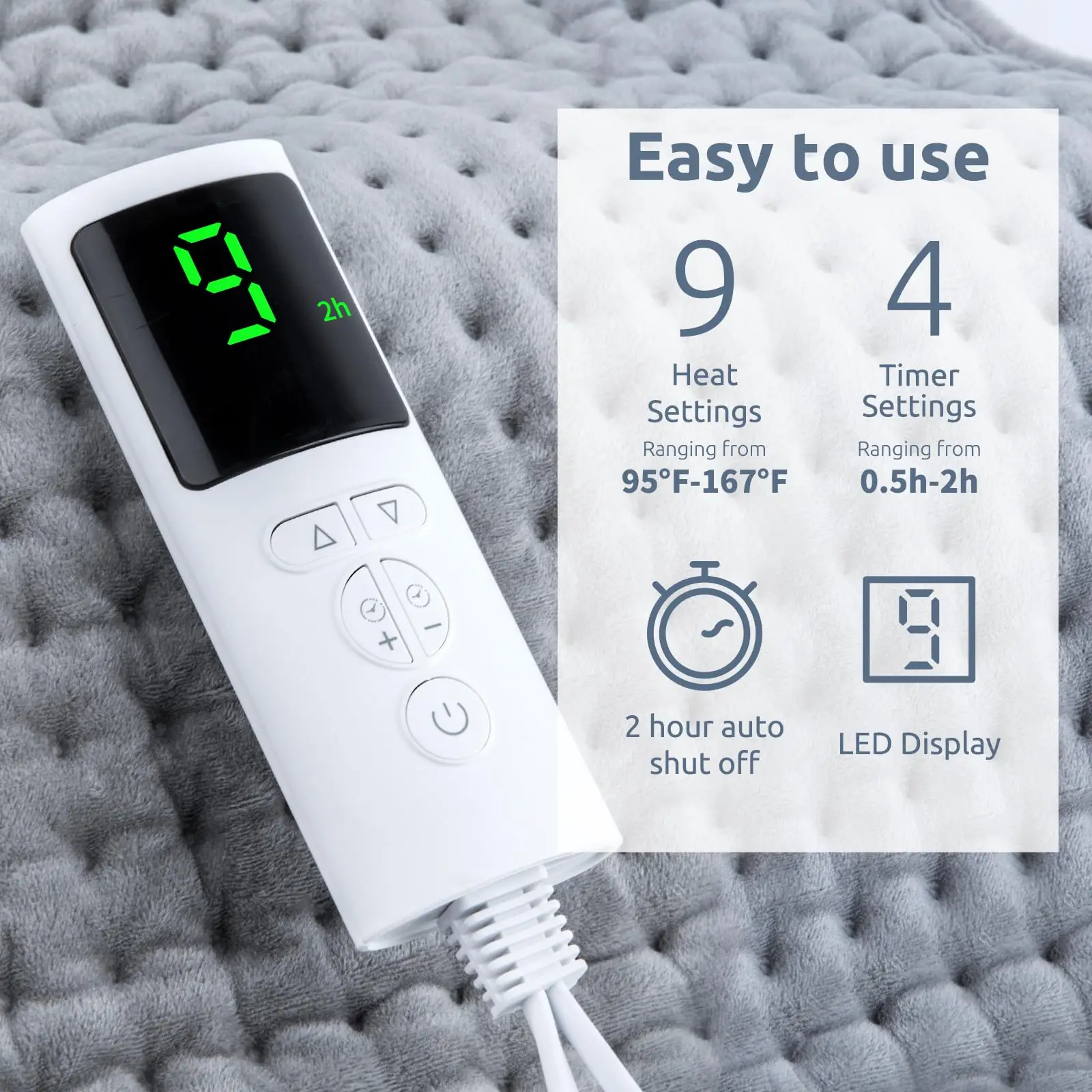 Winter Electric Heating Pad Multi-functional Warm Back Pad 9 Heat Level Soft Hot Compress Back Shawl Neck Shoulder Fast Heat Pad