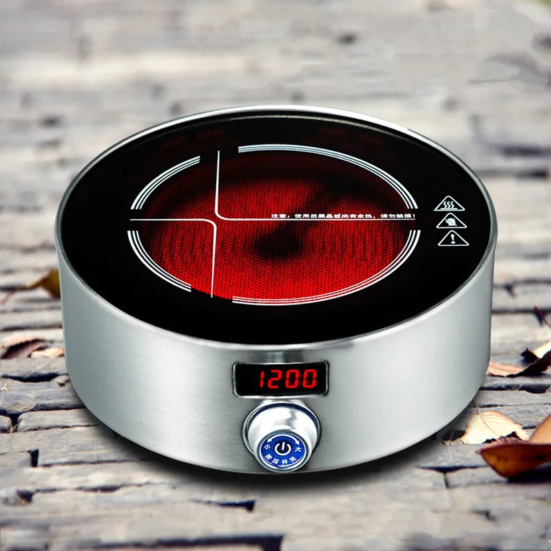 1200W Electric Ceramic Stove 7 Gear Coffee Hot Plate Multifunction Tea Stove Knob Operation Boiling Water Heater Auto Power Off 6