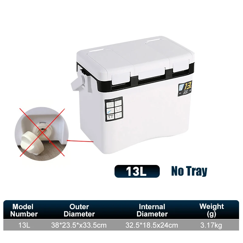 LEYDUN Fishing Cooler Box 10L-70L Insulated Bait Storage Tackle Box Portable