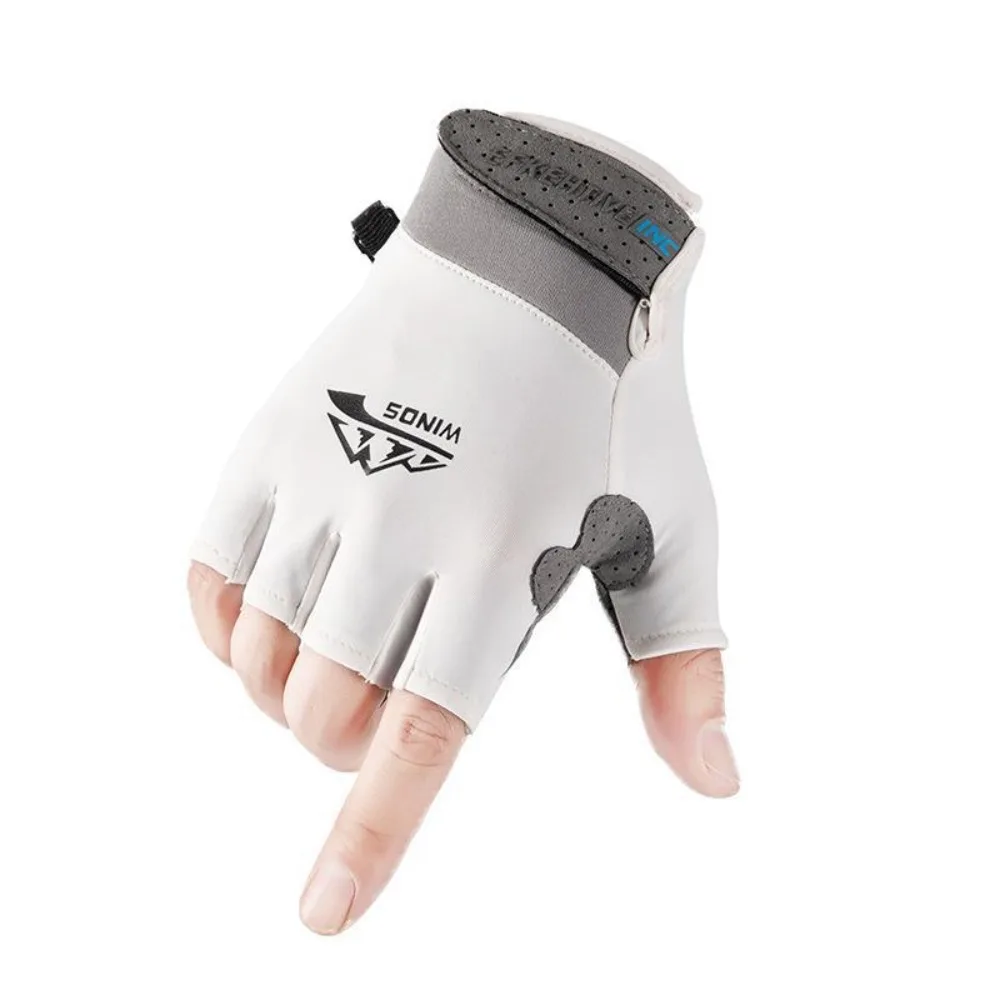 Fingerless Fishing Gloves Anti-uv Half Finger Fishing Gloves Summer Outdoor Sports Riding Driving Gloves Sunscreen Breathable Fitness