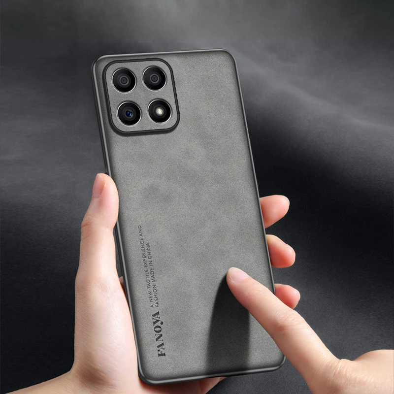 Luxurious Shockproof Matte Leather Phone Case with Soft Back Cover and Skin Feel Finish