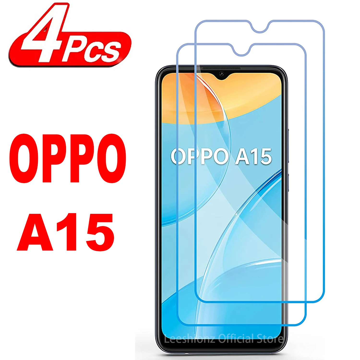 2/4Pcs Tempered Glass For OPPO A15 Screen Protector Glass Film